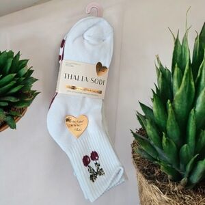 Thalia Sodi Cherry Print 5 Pk Mid-Ankle Socks, NWT